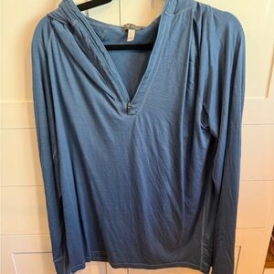 Ibex Wool Indie Blue Hoodie